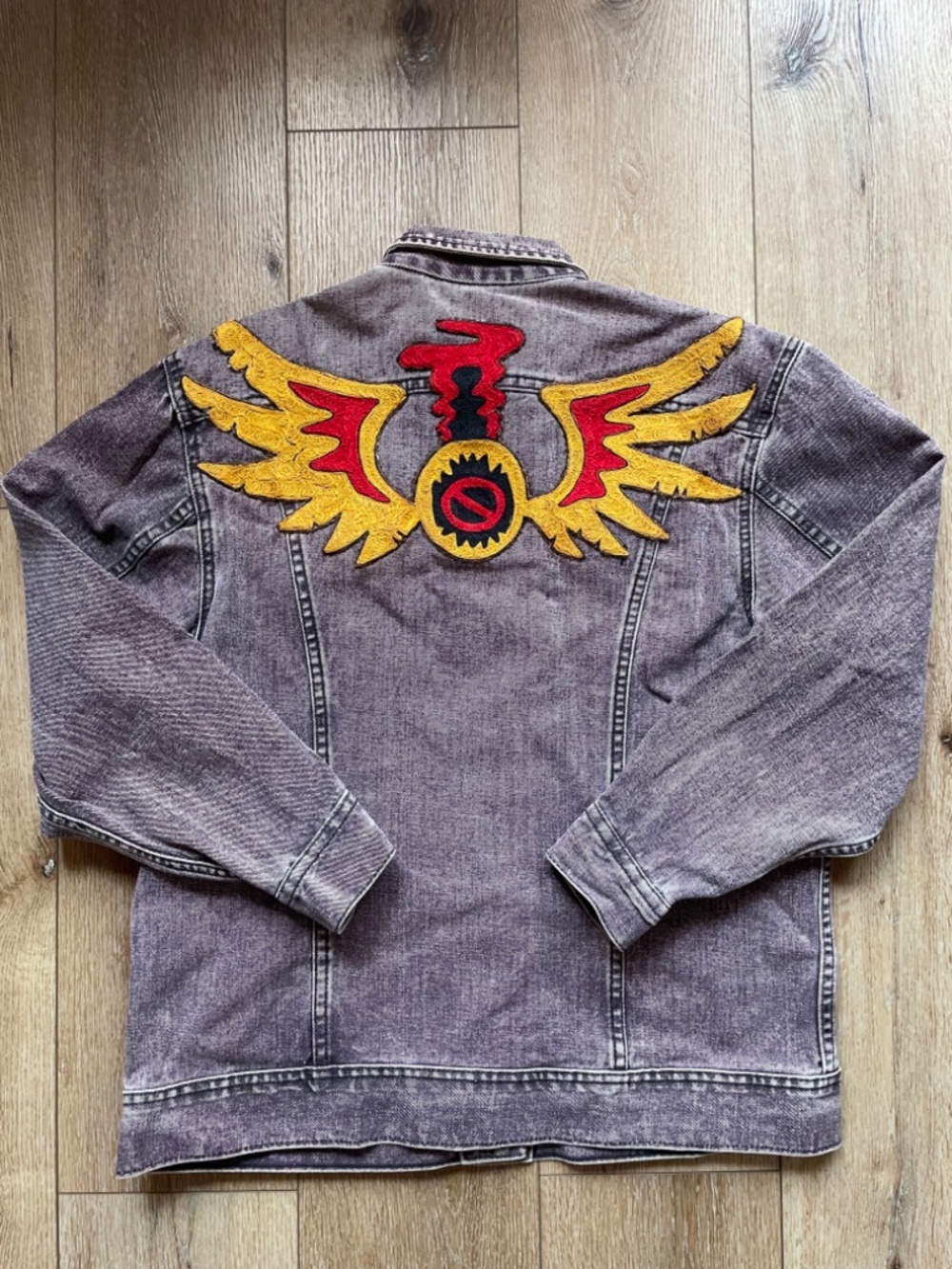 VTG 90s Levis Mens Denim Jacked with Embroidered Size M